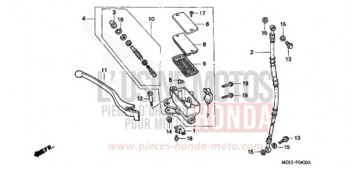 FR. BRAKE MASTER CYLINDER NTV650S de 1995